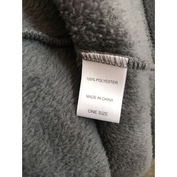 ULTA Gray Bath Robe One Size Open Front Tie Waist Pockets Long - Picture 6 of 8